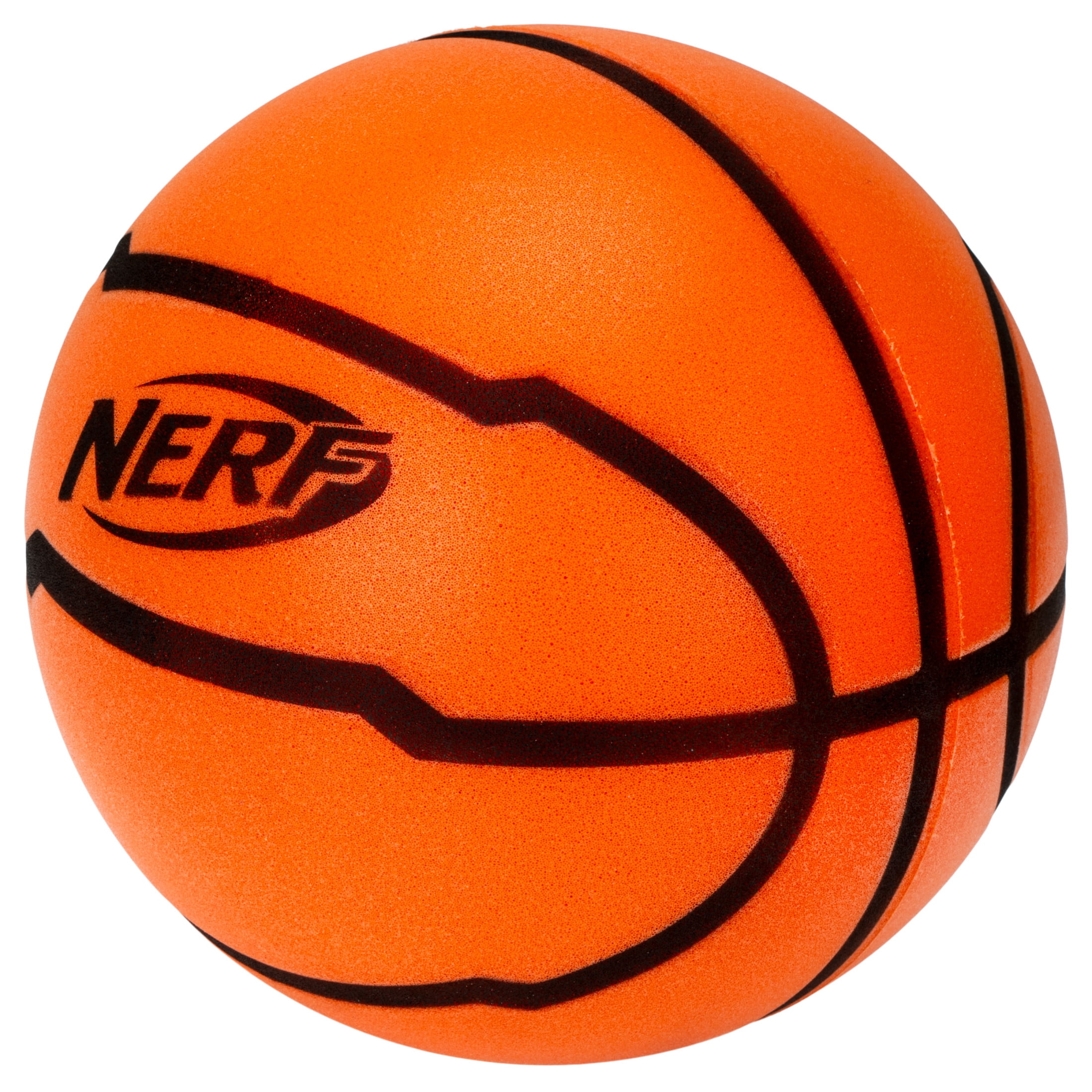 NERF Quietcourt Silent Foam Basketball - Official Size Quiet Ball for Indoor Dribbling Practice + Drills - 29.5" Inch Kids + Youth Basketball - Never Goes Flat Foam Construction