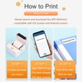 thumbnail image 4 of Mistaha Portable P1 Bluetooth Label Printer with Lithium Battery - 203dpi Resolution/48mm Print Width/Label Size 20-50mm/USB Connection - White, 4 of 6