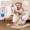thumbnail image 2 of Etiqueta Rocking Horse con forma de cisne blanco de madera de peluche para 1 a 3 años, 2 of 8