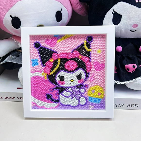 YIXINGCHEN Cute Anime 5D Diamond Drawing Kits, Gem Arts & Crafts Supplies with Frames, Cartoon Painting with Diamond, DIY Paint Supplies for Kid(Kumi) A1121-019