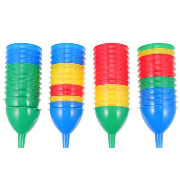 HONMEET 50pcs Mini Craft Filling Funnels, PP Plastic Tubes for Kids Science Experiments, Educational Toys, and Student Projects