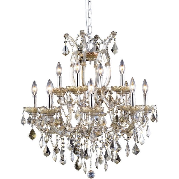 Elegant Lighting Maria Theresa 27" 13 Light Royal Crystal Chandelier