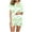 Mint Green, variant on Tnhcen 2 Piece Cotton Pajamas for Women's PJ Set Soft Knit Short Sleeve Button Down Summer Sleepwear Loungewear S-2XL