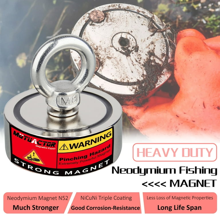 Neodymium Magnet Fishing Kit, 200lbs+ Pulling Force Super Strong Magnet  Fishing, Underwater Treasure Hunting, Free Gloves, High Magnetic Strength,  Easy To Use