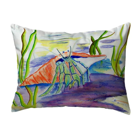 Betsy Drake Interiors Hermit Crab No Cord Pillow 16x20