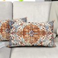 thumbnail image 5 of Mustard Yellow Blue Ethnic Boho Lumbar Pillow Covers 12x20 Inch Bohemian Carpet Vintage Orange Grey Floral Rectangle Throw Pillows Farmhouse Accent Home Decor For Bedroom Couch Sofa Porch Set Of 2, 5 of 6