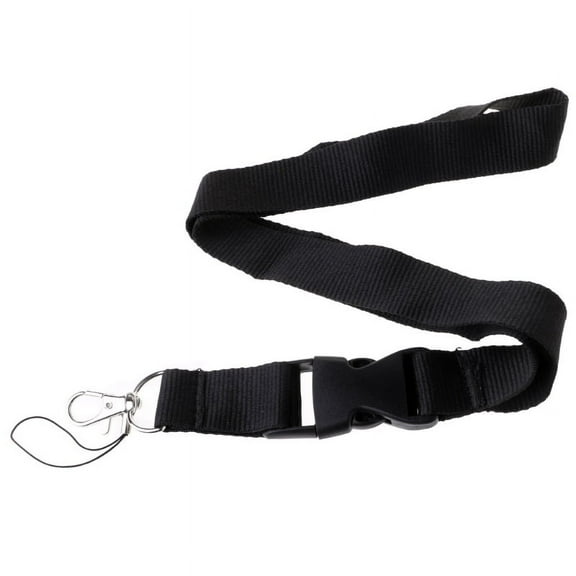 ESTONE ONE Color Black Blank Plain Key Lanyard Badge ID Holders Phone Neck Straps