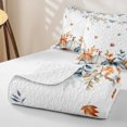 thumbnail image 4 of Erosebridal Hippie Watercolor Pumpkin Twin Quilt Set, Thanksgiving Autumn Foliage Twin Coverlet Set for Boys Girls, Orange Sage White, 2pcs 1 Bedspread and 1 Pillowcase, 4 of 7