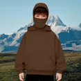 thumbnail image 2 of Kids Hoodie Buil𝐭 In Balaclav𝐚 Unisex Boys Girls Balaclav𝐚 Hoodies Sweatshirts Double Layer Windproof Warm Y2𝐊 Clothes, 2 of 8