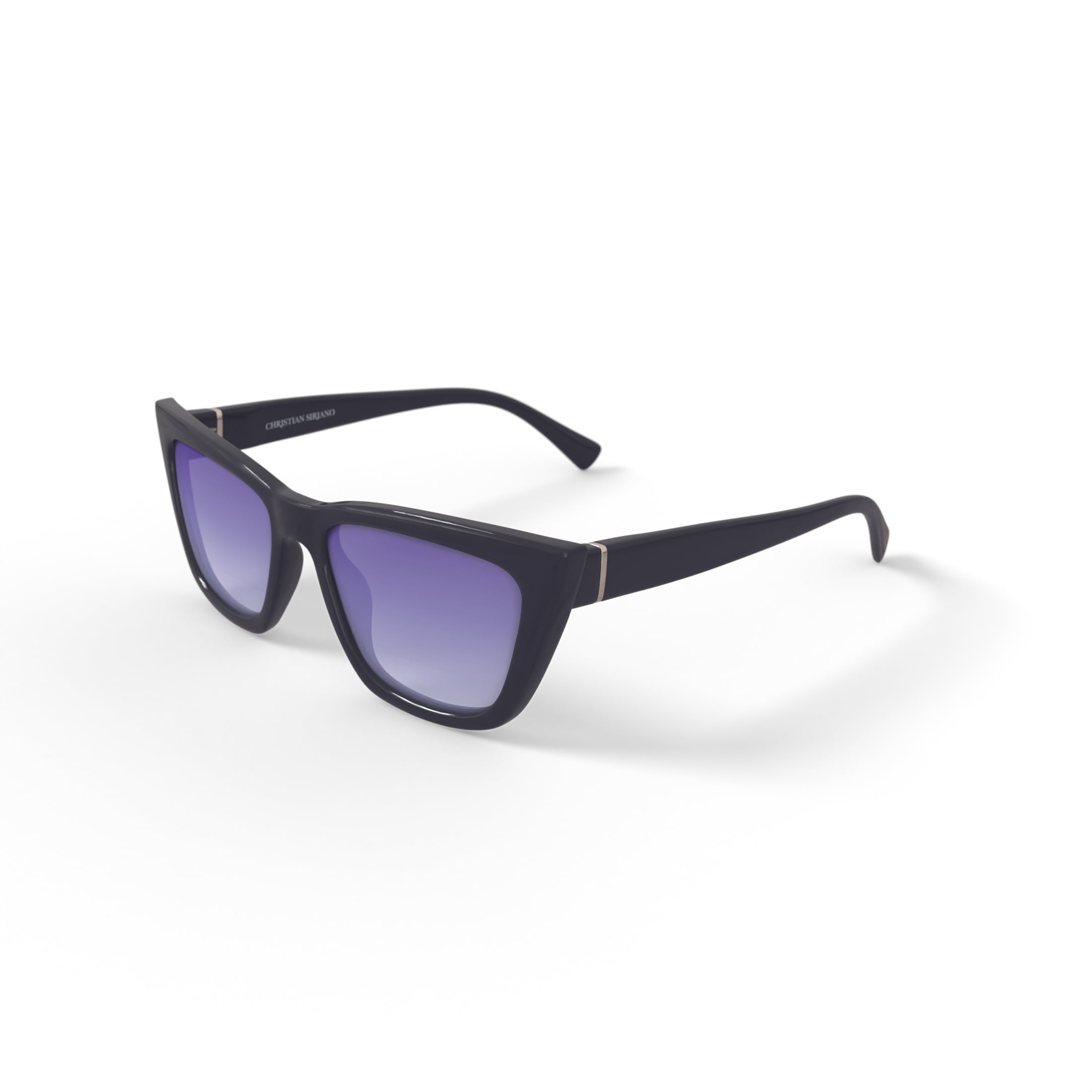 Christian Siriano Rx'able Women's Fashion Sunglasses, Soleil, Black, 53-18-140, with Case