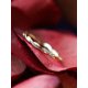 thumbnail image 1 of European And American Vintage Style S925 Silver White 14k Gold-Plated Twisted Design Delicate Women's Ring, 1 of 5