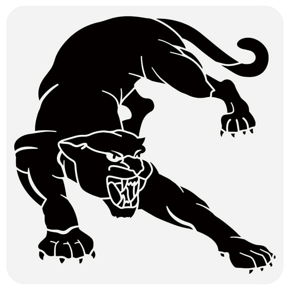 1 pc PET Hollow Out Drawing Painting Stencils for DIY Scrapbook Photo Album Leopard 30x30cm