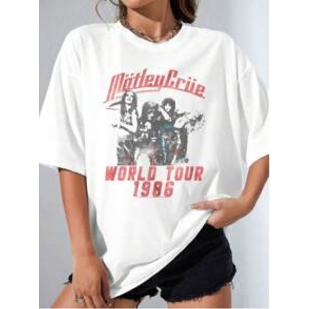 EWH 1986 American Heavy Metal Rock Band World Tour White Adult T-Shirt
