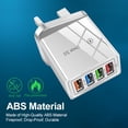 thumbnail image 4 of Adaptador de pared de cargadores de teléfono móvil de carga USB portátil de 4 puertos (blanco) Hugtrwg  Nuevos Originales, 4 of 7