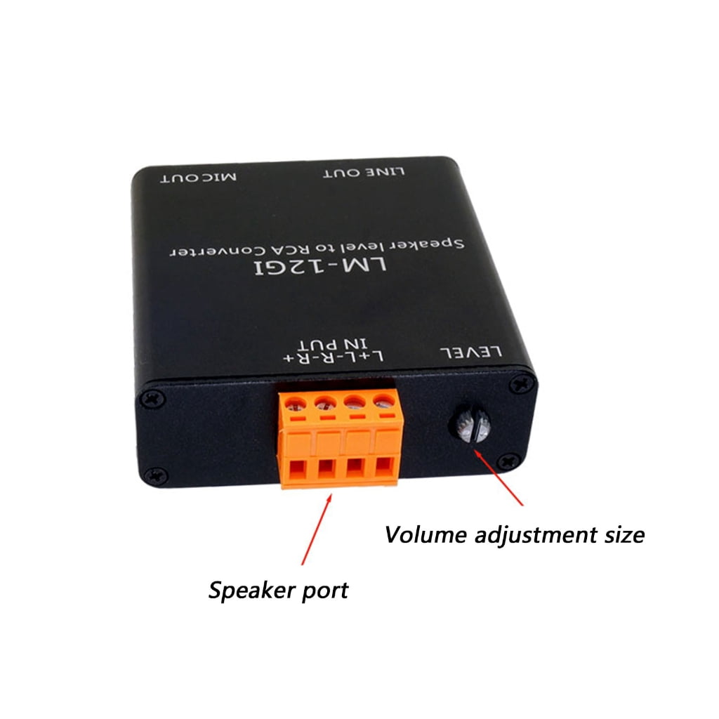 Jesscasday Audios Converters High Level Speaker Signal to Low Level Audios Adapters for Mixers and Sound Cards Power Amplifiers