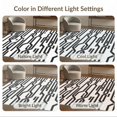 thumbnail image 7 of ODIKA 2'x3' Washable Throw Rug Black White Corridor Alfombras Para Habitacion Interlocking Stripes with Abstract for Hallway, Study Room, Non-Slip Low Profile, Flatwoven, 7 of 7