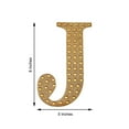 thumbnail image 3 of Efavormart 8" Letter J Gold Self-Adhesive Rhinestone Number Stickers for DIY Crafts, Handicraft Art, Graduation Cap Decorations Birthday Party, Wedding Alpha-Numeric stickers, 3 of 10