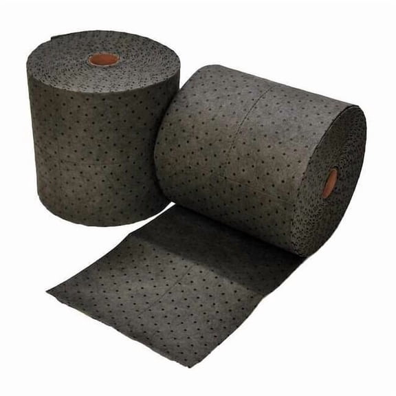 Spilfyter Sorbent Roll, 64 gal, 16 in x 150 ft, Universal, Gray, 2 PK DB-91BX