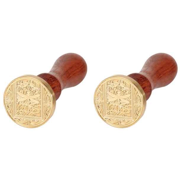 2uds. Sello de cera con diseño de animales retro, sellos con mango de madera, cera para sellar sobres (B)