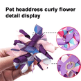 thumbnail image 3 of Dogs Hair Bows with Rubber Bands Curly Yorkie Cat Puppies Hair Accessories Bowknot Grooming Supplies Flower - shape6, 3 of 5
