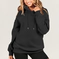 thumbnail image 6 of Xcmzpl Women's Hoodies Cute Color Block Hooded Sweatshirt Athletic Sweater Tops Dressy Casual Long Sleeve Blouses Fall Fashion, 6 of 9
