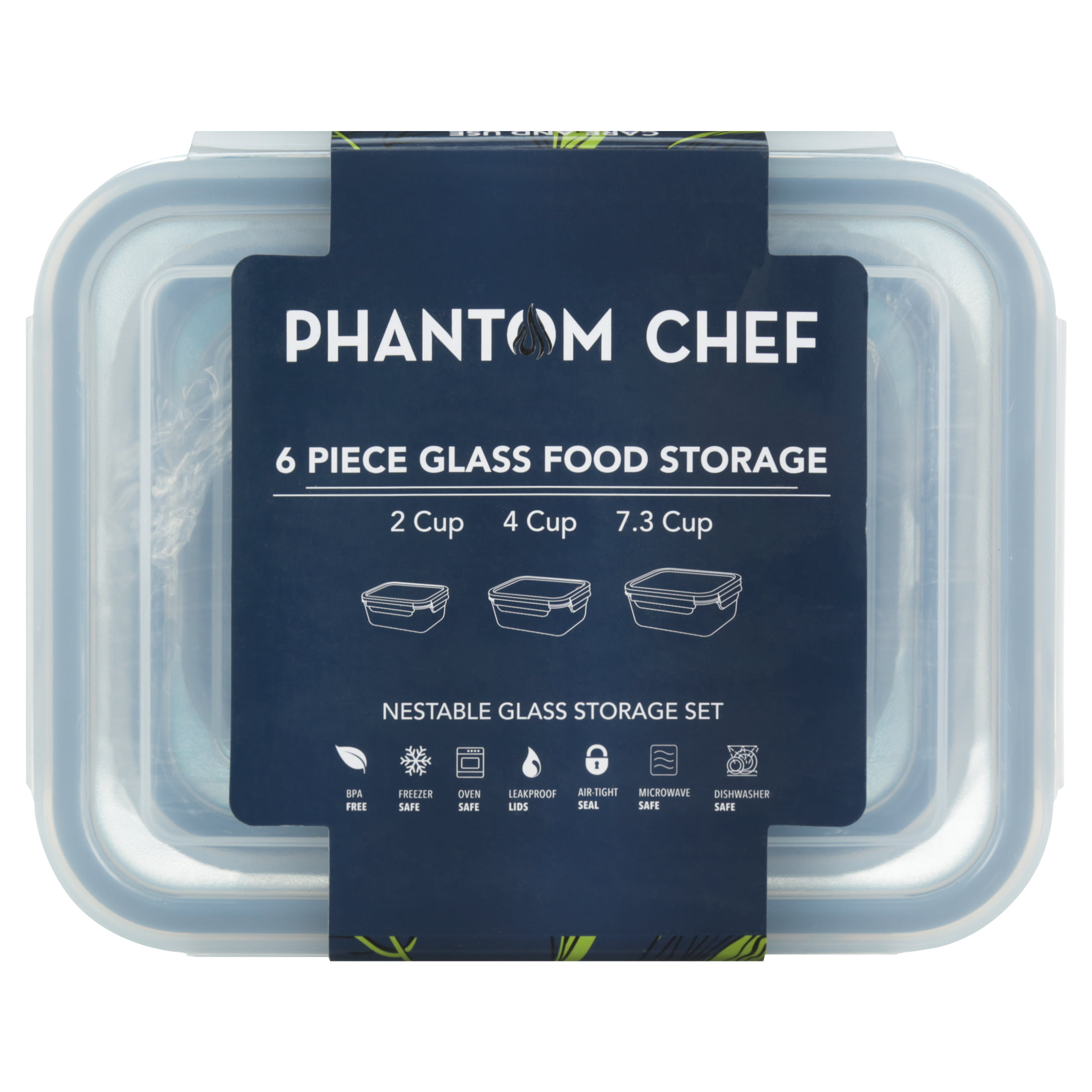 Phantom Chef 10 Piece Kitchen Storage Set with Lids | Sinnglass Plastic  10-Pcs Containers Set | Dishwasher Safe | Kitchen POP Jar Set | Set of 10