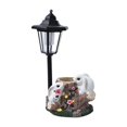 thumbnail image 2 of yotijay Animal Figurine Lantern Courtyard Lighting Fixture Garden Solar Statue Light White Rabbits, 2 of 9