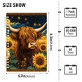 thumbnail image 3 of Haosy Highland Cow in Sunflowers Field Notebooks 1-subject Journal 60 Sheets A5 College Ruled Paper Detachable Ring 8.3"x5.7", 3 of 8
