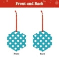 thumbnail image 2 of Hirioo Sky Blue And White Polka Dot for Acrylic Christmas Pendant Hanging Christmas Tree Ornaments, Car, Home, Office Gift Decor-Hexagon, 2 of 7