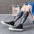 thumbnail image 3 of Lsque Abstract Blue Squares Printed Crew Socks Men's Women's LightWeight Thin Casual Calf Socks ,Knee High Socks,Cotton Socks, 3 of 9
