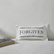 VHC Brands Risen Forgiven Spring Easter Christian Decor Pillow for Couch Living Room Sofa 7x13
