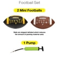 thumbnail image 3 of Huddle Hero Mini Football 2-Pack w/ Pump (Black/Green and Brown/White) (Black and Orange, Mini), 3 of 6