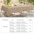 thumbnail image 7 of decorUhome Plaid Plastic Tablecloth for Rectangle Table, Waterproof Vinyl Table Cloth, Wipeable Indoor and Outdoor Table Cover, 52" x 70", Khaki, 7 of 7
