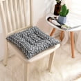 thumbnail image 4 of Nvzi Set of 4 Square Cotton Sofa Chairs Lace Seat Cushion Non-Slip Leaf Printed Dining Chair Cushion Cushion Soft Cushion, Grey Arrow, 4pcs 40*40*8cm, 4 of 4