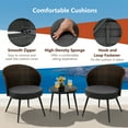 thumbnail image 6 of Costway 3PCS Patio Rattan Bistro Furniture Set Cushioned Chair Table Garden, 6 of 9