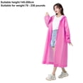thumbnail image 3 of Thickened EVA Rain Poncho for Adults, Reusable Waterproof Raincoat with Hood, Portable Outdoor Rain Gear for Hiking Cycling Commuting, Unisex Cape-Style Rain Cape, 3 of 6