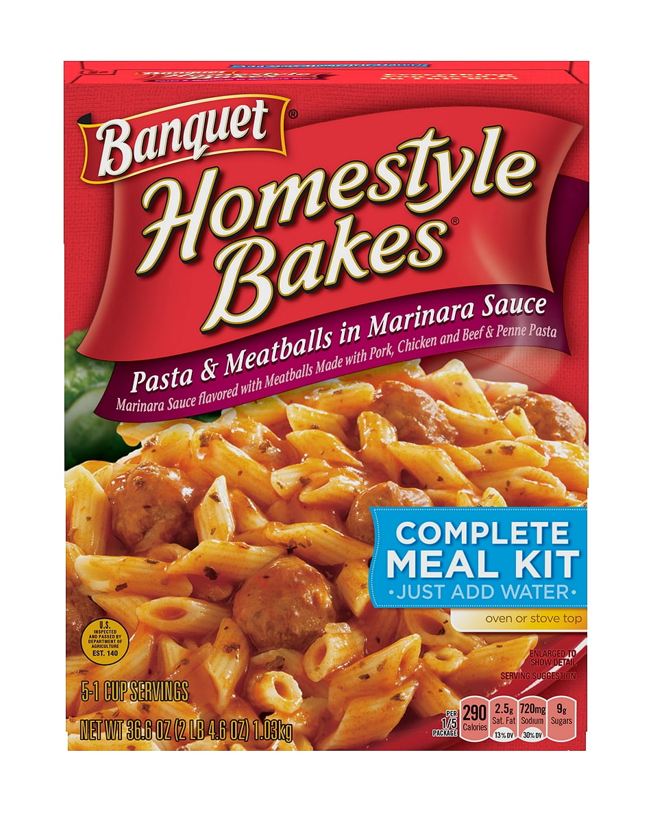 Home Style Bakes Banquet Homestyle Bake Pasta & Meatballs