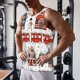 thumbnail image 5 of KLL Christmas Houses Print Men's Muscle Gym Workout Stringer Tank Tops Bodybuilding Fitness T-Shirts Tank Tops Men-4X-Large, 5 of 7