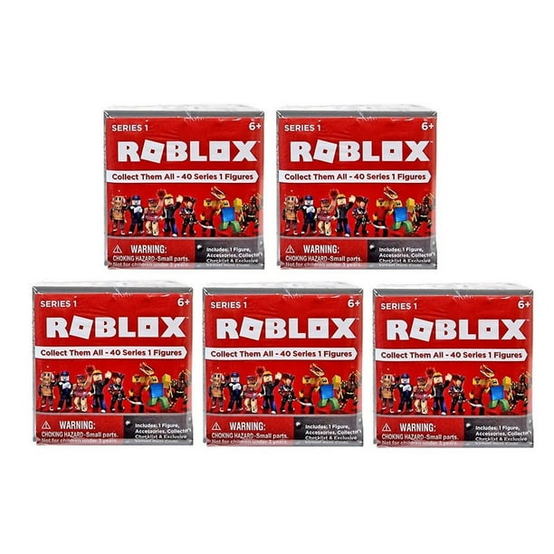 Roblox Series 1 Action Figure Mystery Box 5 Pack Walmart Com Walmart Com - roblox series 3 action figure mystery box pack of 6 random boxes