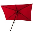 thumbnail image 6 of C-Hopetree Rectangular Outdoor Patio Market Table Umbrella with Tilt 6.5 x 10 ft, Red, 6 of 7