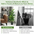 thumbnail image 3 of Barara King Artificial Plant, Tall Fake Plant, Indoor Home Décor, 2-Pack Artificial Fiddle Leaf Fig Tree for Indoor and Outdoor, 3 of 6