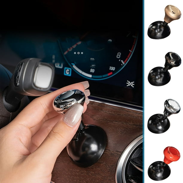 Fiudx Adhesivo Decorativo de Metal con Diseño de Arranque, Protector de Botón de Llave para Coche, Aleación de Alta Resistencia, Fácil Instalación, Incluye Pastillas de Aromaterapia, Ajuste Universal