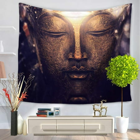Buddha Hanging (150*130cm Bohemian Blanket Beach Towels Indian Mandala Blankets Mat Tapestry Buddha Wall Hanging Decor Beach Towels)
