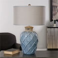 thumbnail image 5 of Uttermost Parterre Steel and Ceramic Table Lamp in Blue/Bronze/Beige, 5 of 5