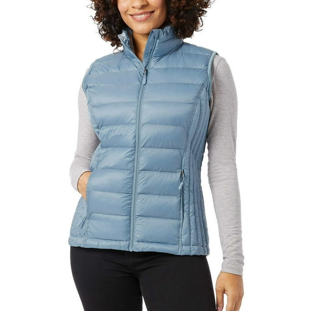 32 Degrees Women's Quilted Stand-up Collar Lightweight Warmth Full Zip ...