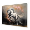 thumbnail image 2 of Designart "Alabaster Sprinting Equine" Animals Horse Metal Art Living Room, 2 of 5