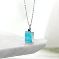 thumbnail image 4 of Gem Stone King 5.15 Ct Green Turquoise Blue Sapphire 925 Sterling Silver Pendant with Chain, 4 of 4