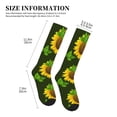 thumbnail image 2 of Lsque Sunflower Pattern Sport Compression Socks for Men & Women 15-20 mmHg Knee High Nurse Pregnant Running Medical and Travel Athletic, 2 of 6