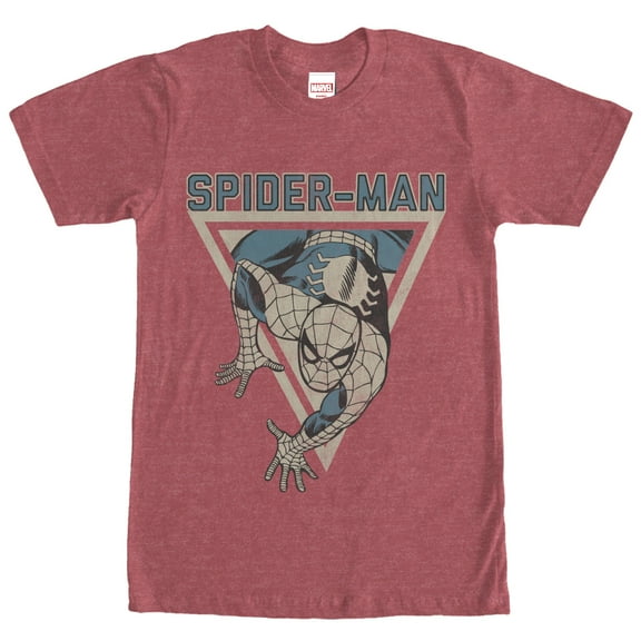 Men's Marvel Triangle Spider-Man  Graphic Tee Red Heather X Large