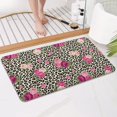 thumbnail image 4 of Pioneer Flower Floral Print Pattern Bathroom Rugs Mat, Non Slip Microfiber Bathroom Rug with Rubber Backing, Soft Mats for Bathroom Floor Tub Shower, 17"x30", 4 of 5
